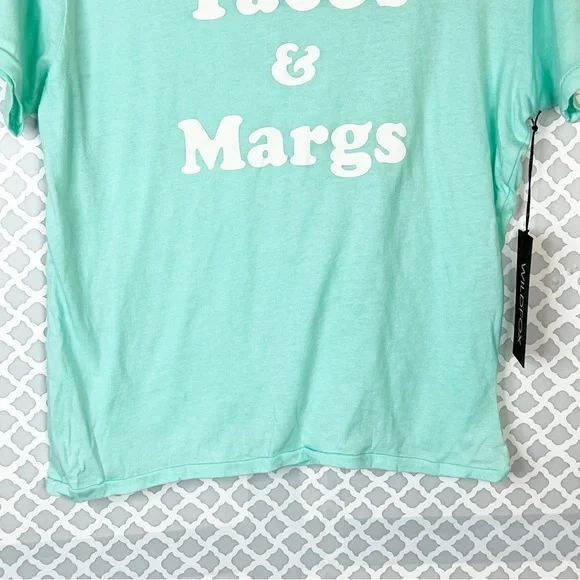 NWT Wildfox Happy Hour Keke Distressed Tee in Yucca - Picture 3 of 8